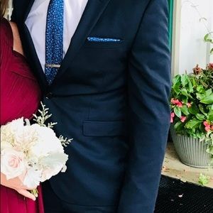 Express slim fit suit- navy